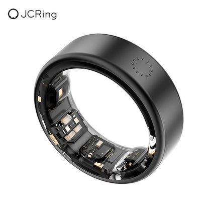 JCRing X3 Smart Fitness Ring Black Stainless Steel Android IOS App Compatible Step Counter Wearable for Men & Women