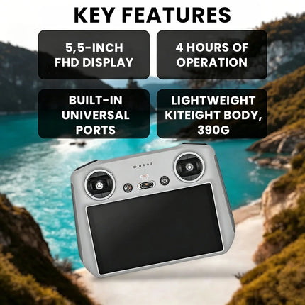 95% New for DJI RC Remote Controller RM330 5.5" FHD Screen 4H Battery for Mavic 3 Series Mini 3 Pro Air 2S Drone Accessory