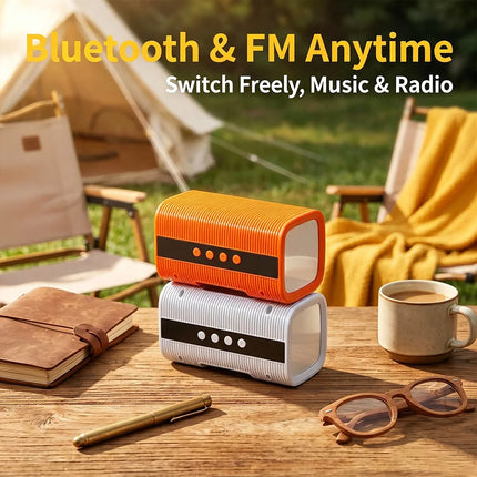 Portable Tunnel-Style Bluetooth Speaker with Immersive Abyss RGB Lighting, TWS Stereo, Mini Wireless Speaker, FM Radio