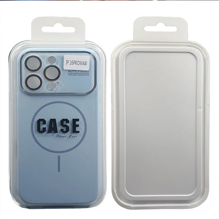 Large Window For Magsafe Phone Case For iPhone 16 15 14 17 Pro Max Acrylic Wireless Charging Shockproof Protection Phone Cover
