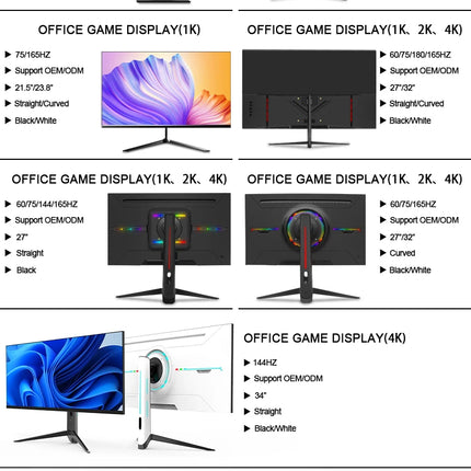 27-Inch Curved Gaming Monitor - 2K 165Hz QHD E-sports Display, VA Panel, High-Definition Computer Screen for Office & Gaming