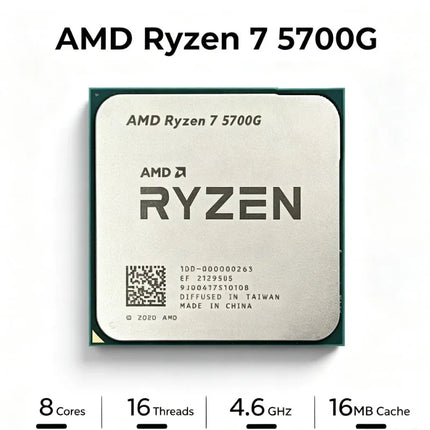 Entry-level Gaming PC Chip Brand New AMD R7 5700G APU Integrated Graphics Socket AM4 Desktop Processor