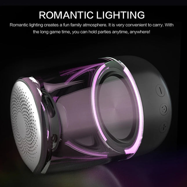 New Portable Bluetooth Speakers,Gao Yan Value Speaker Transparent Crystal LED Music Player with TF Card
