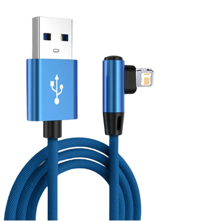 For Gaming Elbow Fast Charger Cable for iPhone 14 8 7 6S Plus 13 12 mini 11 Pro XS Max XR X 90 Degree Braided USB Charging Cable