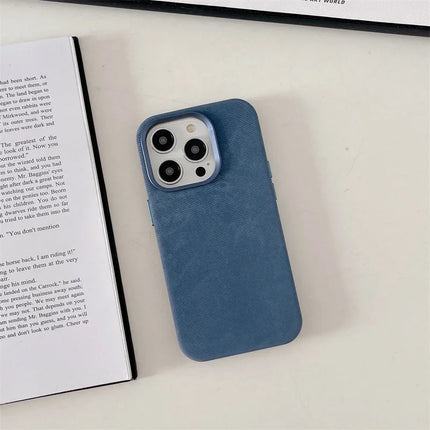 Flannel For Magsafe Phone Case for iPhone 16 Pro Max 15 15Pro 17 Matte Wireless Charging Back Cover Microfiber Protective Shell