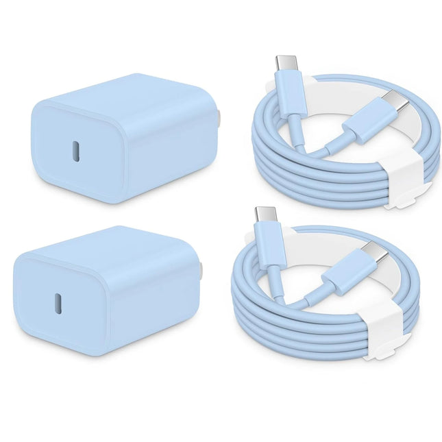 3 Pack Charger Fast Charging USB C Charger Block with 6 FT Type C Cord Compatible For iPhone 15 16 17 Pro Max For iPad Pro