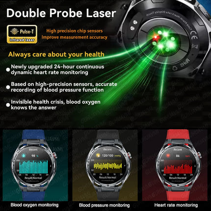 New AI-Diagnosis ECG Smart Watch Blood Lipid/Uric Acid Blood Pressure/Oxygen BIM Fitness Tracker Nuring Grade Health Smartwatch