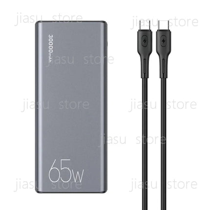65W 30000mAh Fast Charging Power Bank for Laptops, with 100w USB Cable