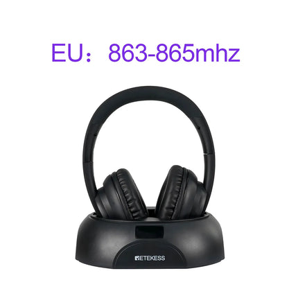 RETEKESS TA006 Wireless Headphone TV Watching Rechargeable Wireless Earphone with Transmitter Support Coaxial Fiber 3.5 AUX RCA