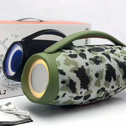 100W High-Power Bluetooth Speaker Outdoor Portable Waterproof RGB Color Light Wireless Subwoofer 360 Stereo Surround TWS Speaker
