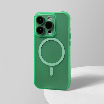 Frosted Translucent for MagSafe Phone Case for iPhone 14 16 Pro Max 15 Pro 13 11 12 Trendy Wireless Charging Shockproof Cover