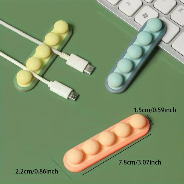 Silicone Cable Management Clip Table And Bedside Table Wire organizer Charging Cable Bracket Clip For Walls And Tabletops