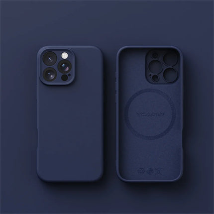 Luxury Liquid Silicone For Magsafe Phone Case For iPhone 17 16 15 14 13 12 Pro Max 11 X XR Wireless Charging Skin Smooth Cover