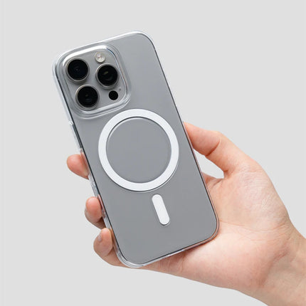 Ultrathin Transparent for MagSafe Phone Case for iPhone 16 17Pro Max 17 15 Pro Camera Button Clear Wireless Charging Cover