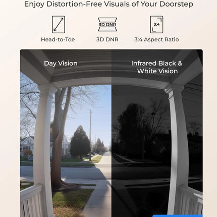 REOLINK 2K+ PoE Video Doorbell 2-Way Talk 4:3 Aspect Ratio Smart Home Video Intercom Wired Door Bell with Chime(EU&UK Optional)