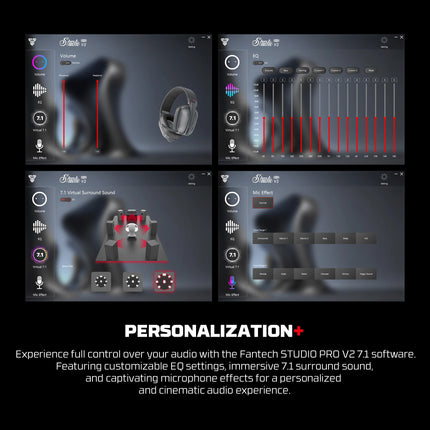 FANTECH Studio Pro v2 WHG03PV2 Wireless Headset Quad-Mode Connecivity Virtual 7.1 Sound and 50mm Big Drive Foldable Headphones