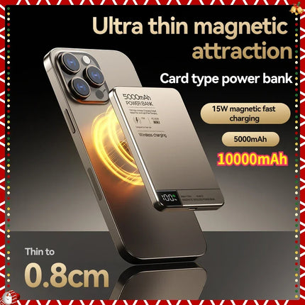 New High quality Alloy Fast Charger Power Banks With Gifts Backup Battery Powerbank Magnetic Wireless Phone Charger For Magsafe