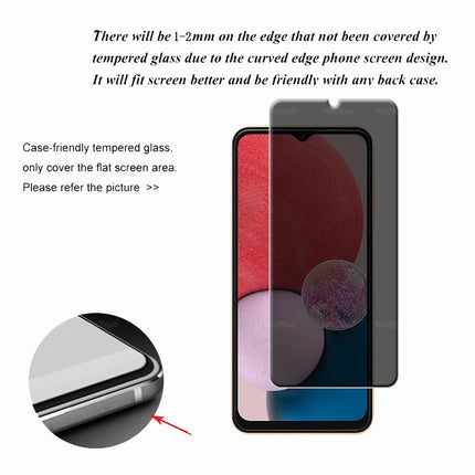 4Pcs For Samsung A13 Glass Samsung Galaxy A13 Tempered Glass 9H HD Privacy Anti-Spy Cover Glue Screen Protector Samsung A13 A 13