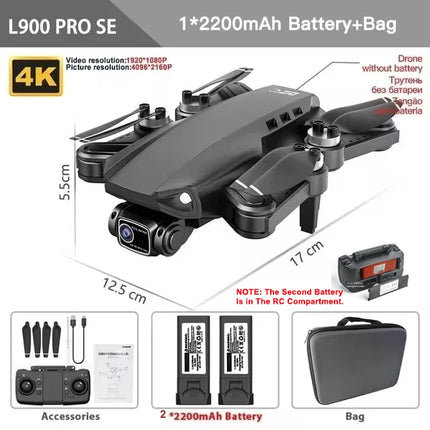 Profesional L900 Pro SE GPS Drone 4K HD 5G WIFI FPV Camera Quadcopter With Brushless Motor RC Mini Dron for Children Toys