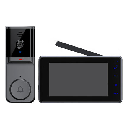 M16A Wireless Video Doorbell 4.3inch Waterproof 1080P 2.4G Video Camera IPS Screen Infrared Night Vision Doorbell