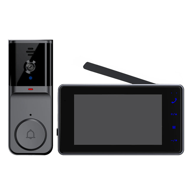 M16A Wireless Video Doorbell 4.3inch Waterproof 1080P 2.4G Video Camera IPS Screen Infrared Night Vision Doorbell