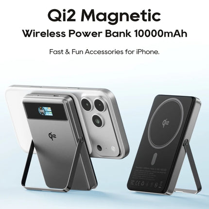 Magnetic Power Bank 10000mAh with TFT Digital Display 15W Wireless Charging & 20W Wired Charger for iPhone 17, 16, 15, 14, 13