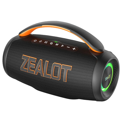 Zealot-P12 Speaker 60W Portable Bluetooth Speaker with IPX6 Waterproof, Comfortable handle,Controllable lighting,TF,USB