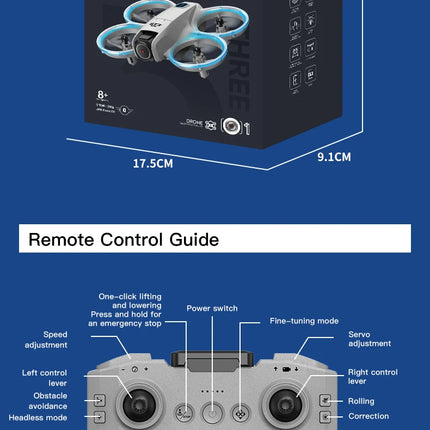GT3 MAX Mini Foldable Drone with 8K HD Dual Camera Brushless Motor GPS Obstacle Avoidance RC Quadcopter for Photography