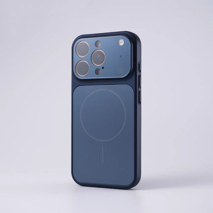 Large Window Protect For Magsafe Phone Case For iPhone 18 17 Air 16 15 14 13 Pro Max AG Nano Frosted Glass Magnetic Charge Cover