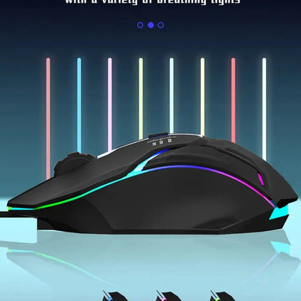 Gaming Mouse LED Ergonomic Design Gaming Mouse Luminous USB Wired 4-button USB Backlit Mouse For PC Desktop and Laptop Computers