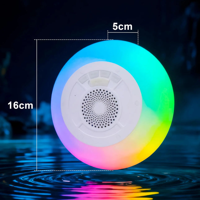 Swimming Pool Floating Bluetooth Speakers with Colorful RGB IPX7 Waterproof 5W Powerful Party Speaker Supports Connecting 20PCS