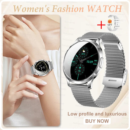 2026New Ultra-thin Women Smart Watch HD AMOLED Full Touch Screen Bluetooth Call Blood Pressure IP68 Waterproof NFC 7.3mm bracele