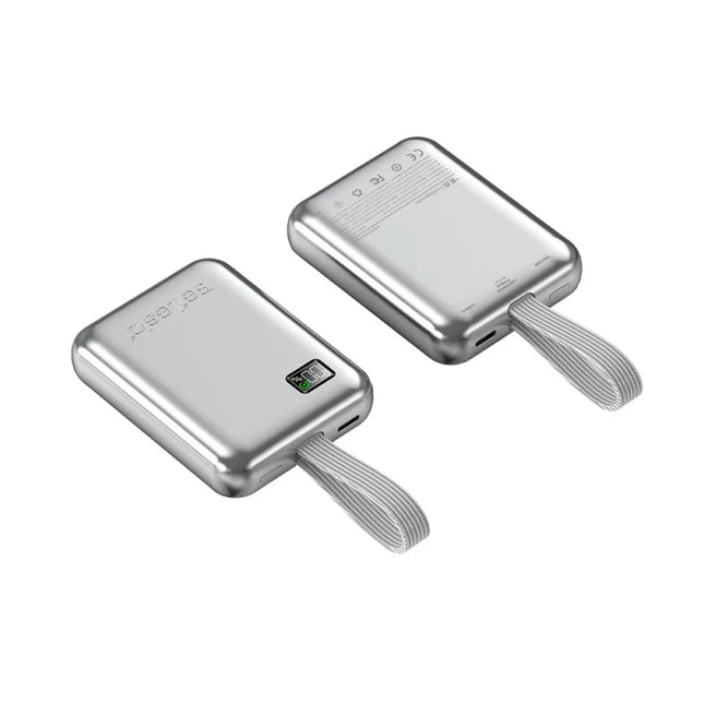 Ultra Slim Power Bank 20000mAh Fast Charging Portable External Battery Charger Built In Cable Mini Pocket Size Design