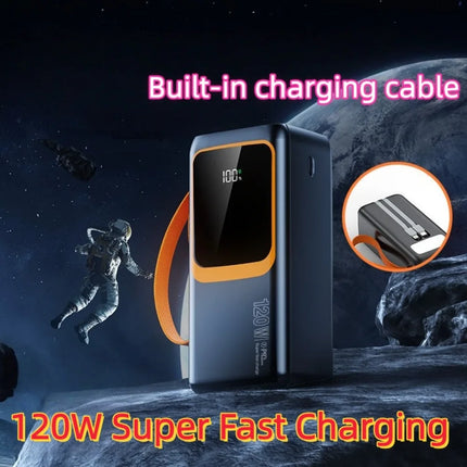 120W Super Fast Charging Portable Power Bank, 100000mAh Large Capacity, Universal Compatibility for All Mobile Phones