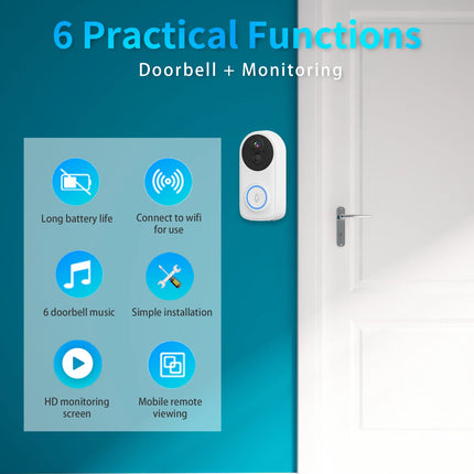 iCsee APP 3MP 1296P WIFI IP Doorbell  Low Comsunption Battery Power Visual Video Door Phone Intercom Peephole Viwer Door Camera