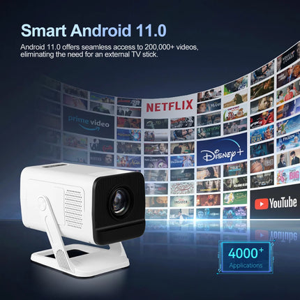 PG310 4K Full HD Projector Android 11 Proyector WiFi6 BT5.4 Video Native Beamer Home Theater Movie Outdoor PK Hy320 Mini