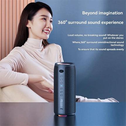 S51 Pro Bluetooth Speaker 40W Outdoor Speaker with Dazzling Colour Lights Waterproof Long Battery Life Subwoofer Sound