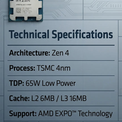 High Performance Gaming CPU AMD R5 8400F Without Onboard Graphics For Desktop Game Host
