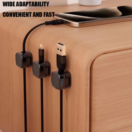 Magnetic Cable Holder Self Adhesive Cord Clip Smooth Pulling Charging Cable Keeper Wire Clip for Car/Home/Office
