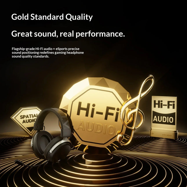 ATK Neptune N9 Pro/N9 Ultra Headphone 4 Mode Wireless Headset Low Delay ENC 1500mAh 53mm Dynamic Driver Earphone PC Accessories