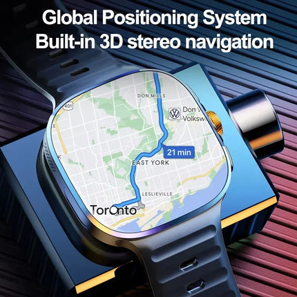 2026 New GPS Tracker Military Smart Watch Men Outdoor Compass IP68 Waterproof Bluetooth Call AMOLED HD Outdoor Sport Smartwatch