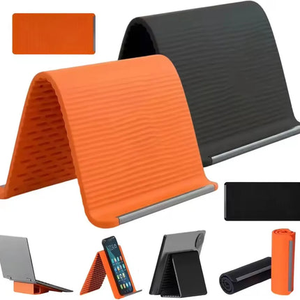 Flexible Foldable Silicone Phone Holder Portable Adjustable Multi-Angle Desktop Stand For iPhone iPad Laptop Tablet Home Office