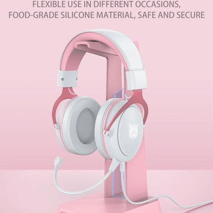 ONIKUMA X10 Gaming Headphones with Detachable Cute Cat Ear RBG Lighting Gaming Headset Gamer Earphone with HD Mic for PC Gaming