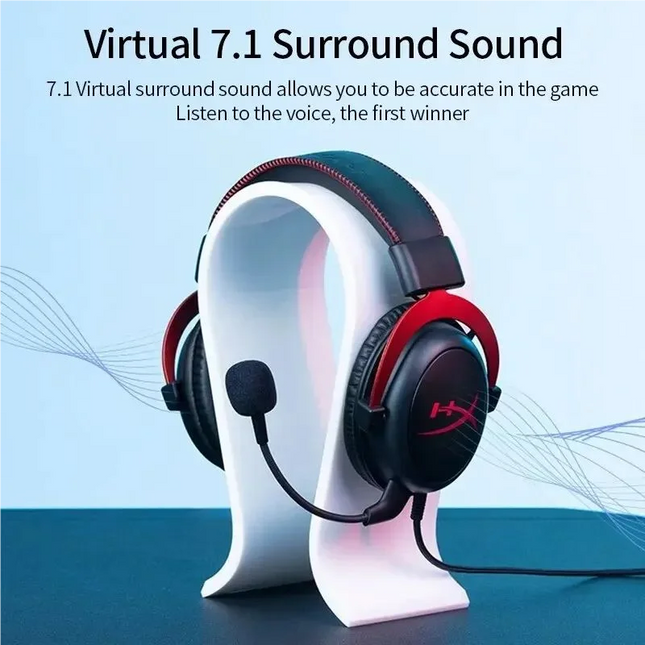 Original HyperX Cloud 2 II Gaming  Wire Headset With HiFi 7.1 Surround Sound Microphone Gaming Headphone For PC PS4