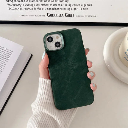 Flannel For Magsafe Phone Case for iPhone 16 Pro Max 15 15Pro 17 Matte Wireless Charging Back Cover Microfiber Protective Shell