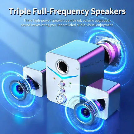 Bluetooth Speaker Home Theater Sound Bass System Mini Speakers Desktop Computer MP3 Player Audio for PC Phone Subwoofer Soundbar