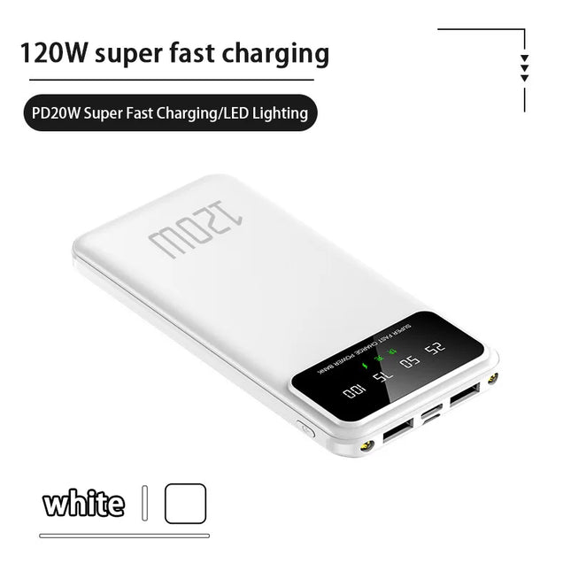 100000mAh Power Bank 120W Super Fast Charging Large Capacity Mobile Phone Power External Battery Mobile Phone Accessories