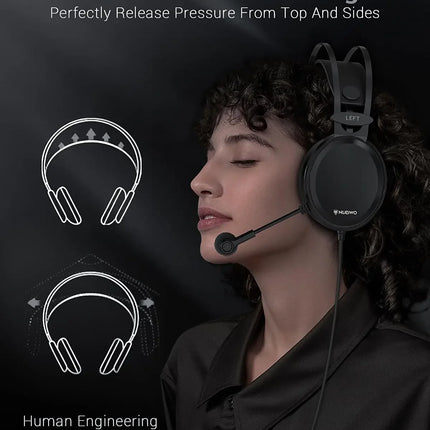 NUBWO Gaming Headsets PS4 Stereo Xbox One Headset Wired PC Gaming Headphones with Noise Canceling Mic Ear Gaming  Earphone