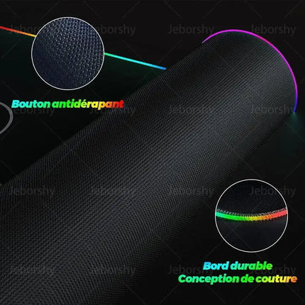 Black Mouse Pad, Gaming Mouse Pad, Anime Gaming Pad, Gaming Rug, Computer XXL Cute Mouse Pad, Large Gaming Keyboard Rug.