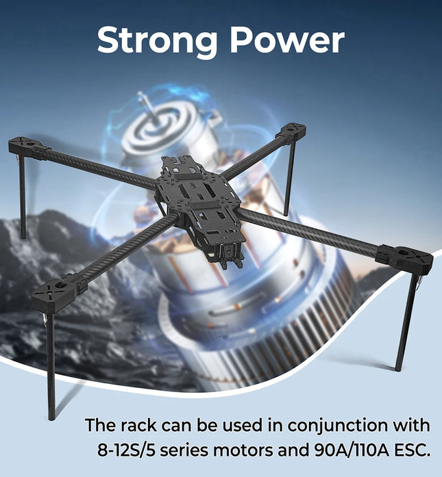 9IMOD IDF-17 inch FPV Frame 760MM FPV Frame 8S Lipo 10kg Max Load Capacity 2.0mm Carbon Fiber With Tripod For FPV Racing Drone